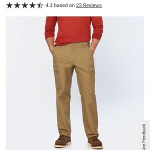 Duluth Trading Co Tan Cargo Pants with Side Pockets